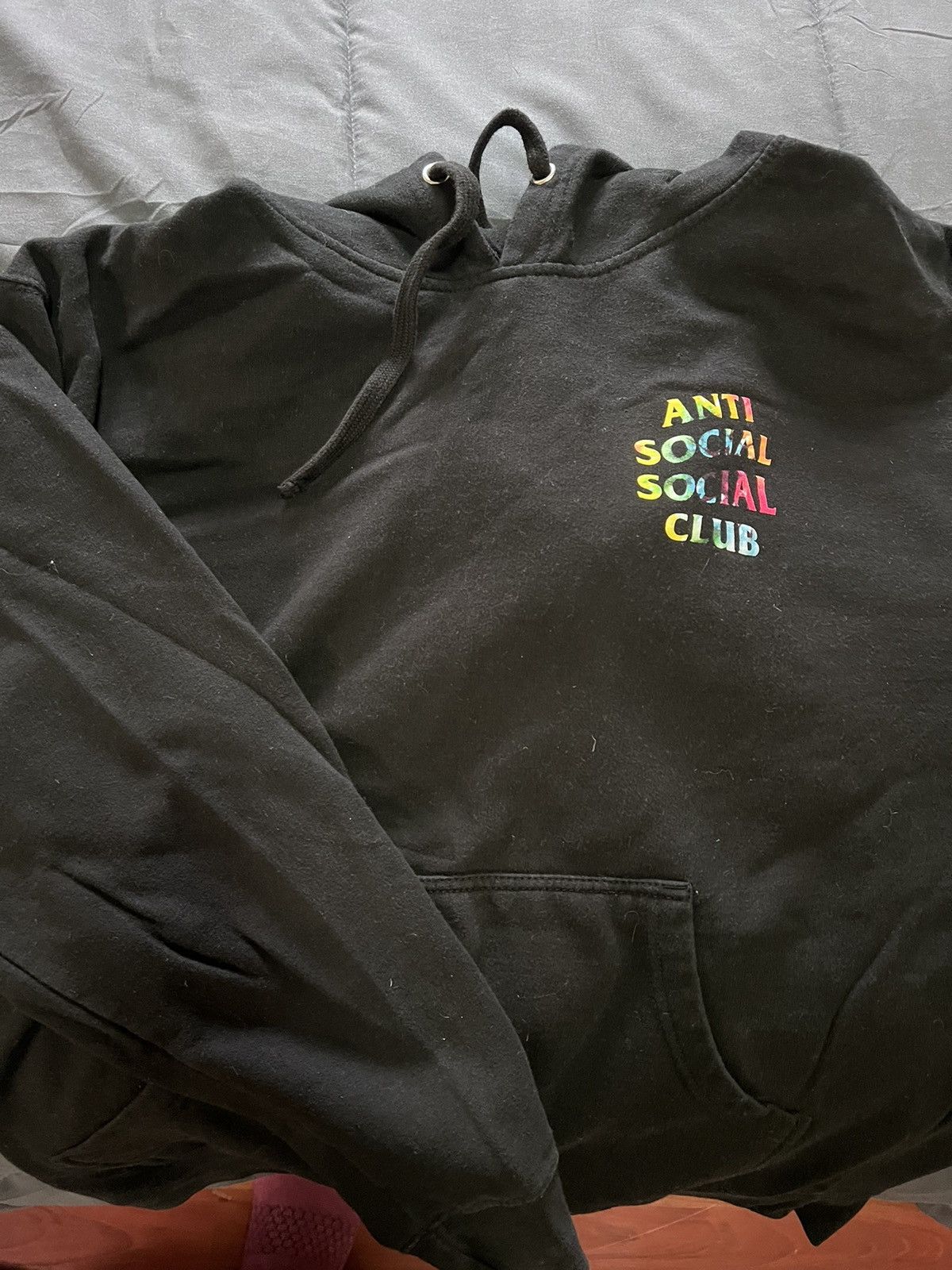 Anti Social Social Club Colorful Logo Hoodie Size Large