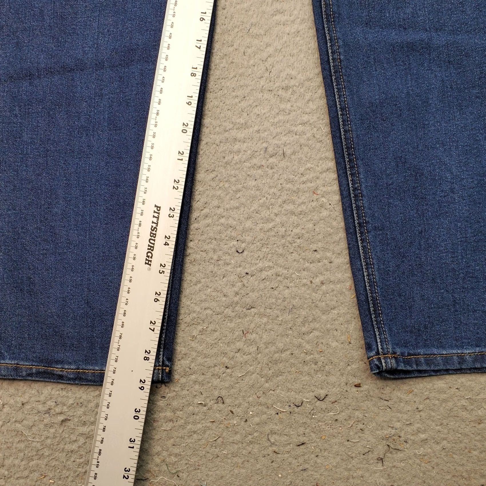 Vintage Seven7 Jeans Womens 12 Blue Denim Stretch Regular Fit Straight High Rise Jeans Size 34" / US 12 / IT 48 - 4 Thumbnail