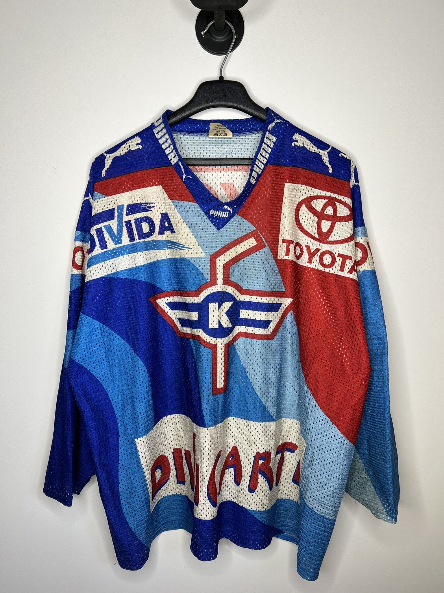 Puma KLOTEN FLYERS ICE HOCKEY VINTAGE SHIRT JERSEY SWITZERLAND Size US XL / EU 56 / 4 - 1 Thumbnail