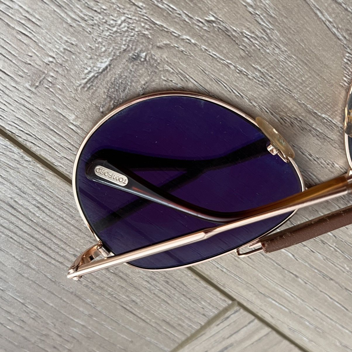 Tom Ford Tom Ford Aviator Sunglasses Rose Gold Size ONE SIZE - 10 Thumbnail