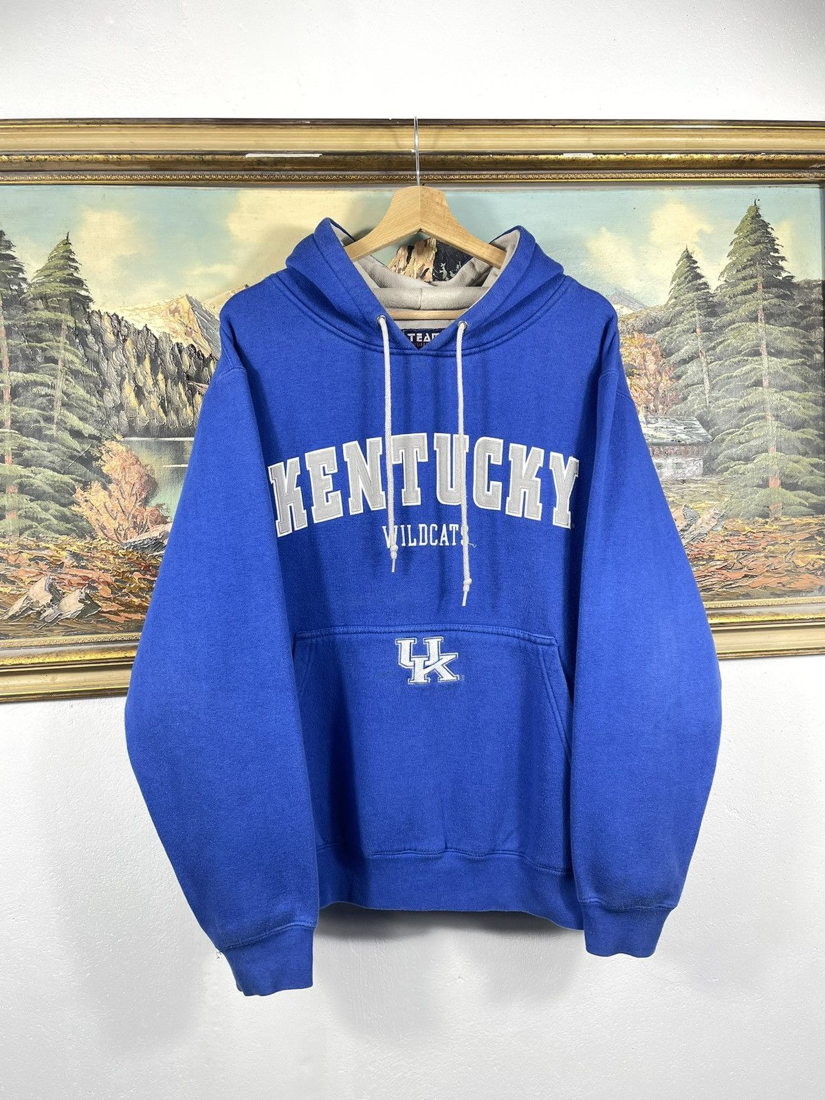 Vintage Retro 90s Kentucky Wildcats Hoodie Spellout Embroidery Logo Size US M / EU 48-50 / 2 - 1 Thumbnail