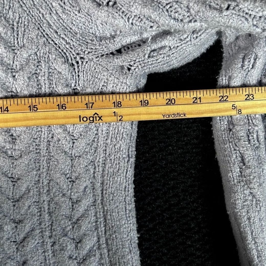 J.Crew J.Crew Womens Cable-Knit Crewneck Sweater Pullover Cotton Blend Blue Modern Knit Medium M Size M / US 6-8 / IT 42-44 - 5 Thumbnail