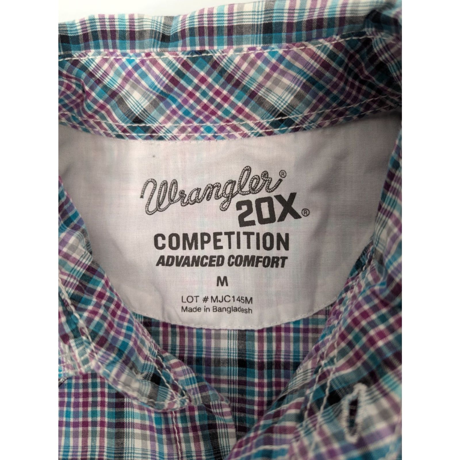 Wrangler Wrangler 20X Competition Advanced Comfort Mens M Pearl Snap Western Shirt Rodeo Size US M / EU 48-50 / 2 - 7 Thumbnail