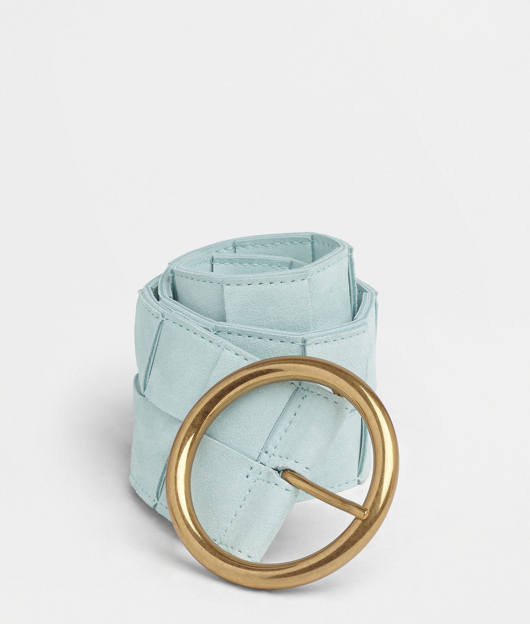 Bottega Veneta o1n1vont0425 Size: 80 / Maxi Intreccio Belt in Teal Washed Size ONE SIZE - 1 Preview