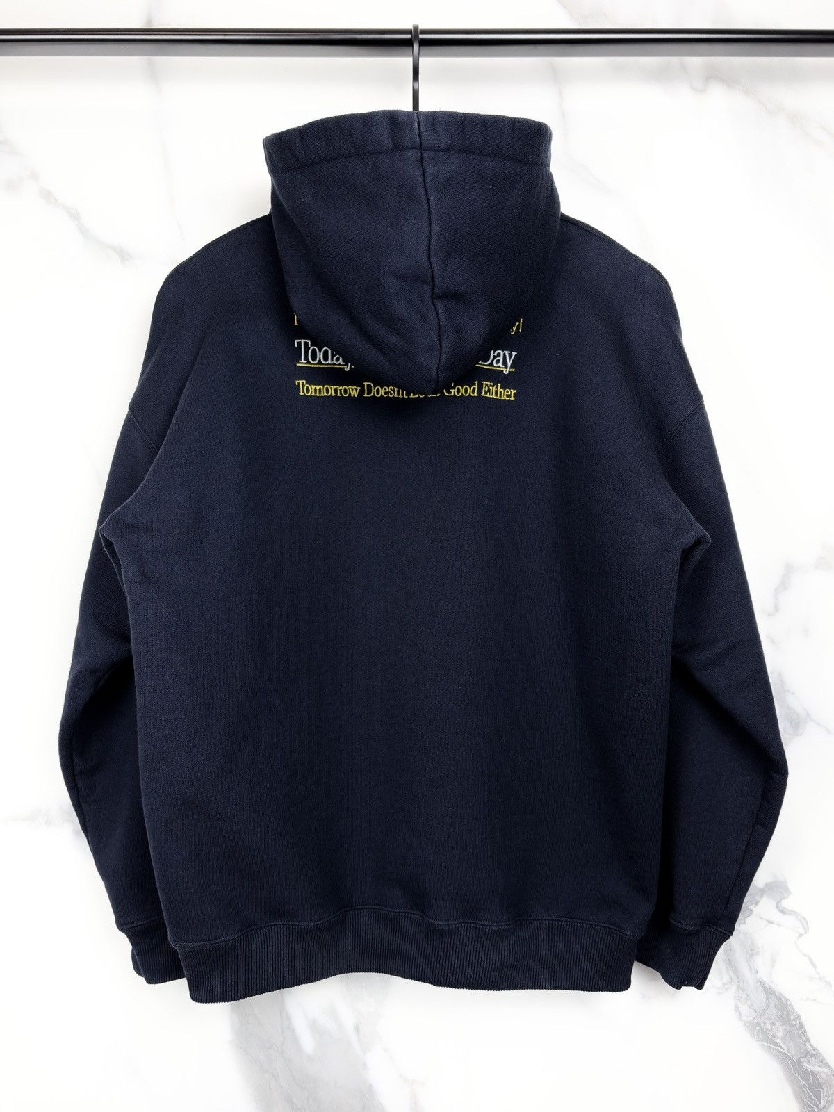 Vetements AW18 Vetements Hi I Don’t Care Thanks Hoodie Navy Demna Size US M / EU 48-50 / 2 - 2 Thumbnail
