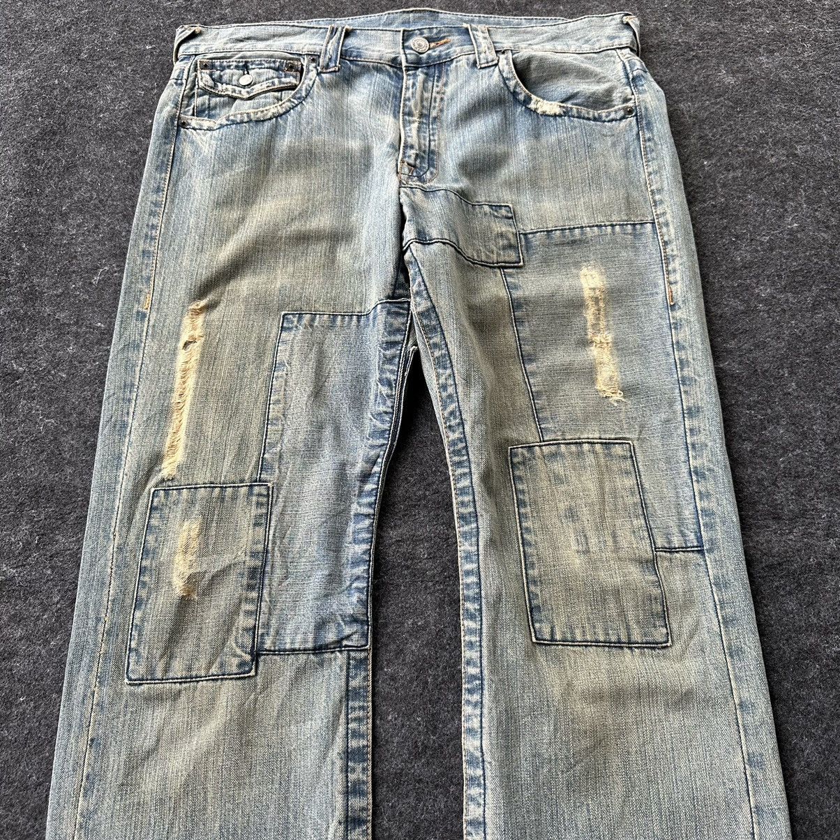 Takeo Kikuchi Vintage Takeo Kikuchi Japan Patchwork Denim 36x32 D657 Size US 36 / EU 52 - 2 Thumbnail