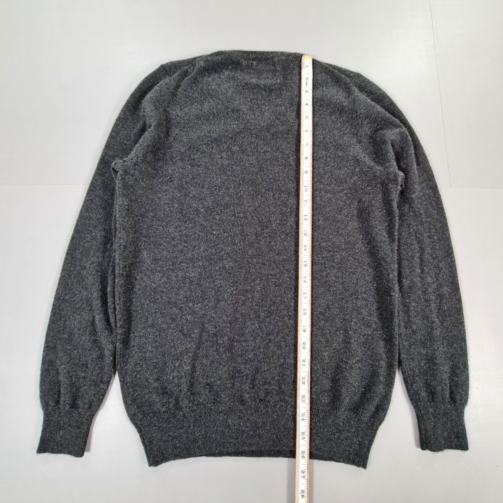 Vintage Autograph Jumper Mens V-Neck Grey Small 100% Cashmere Pullover Knit Shirt/Top/Jumpers? Size US S / EU 44-46 / 1 - 5 Thumbnail