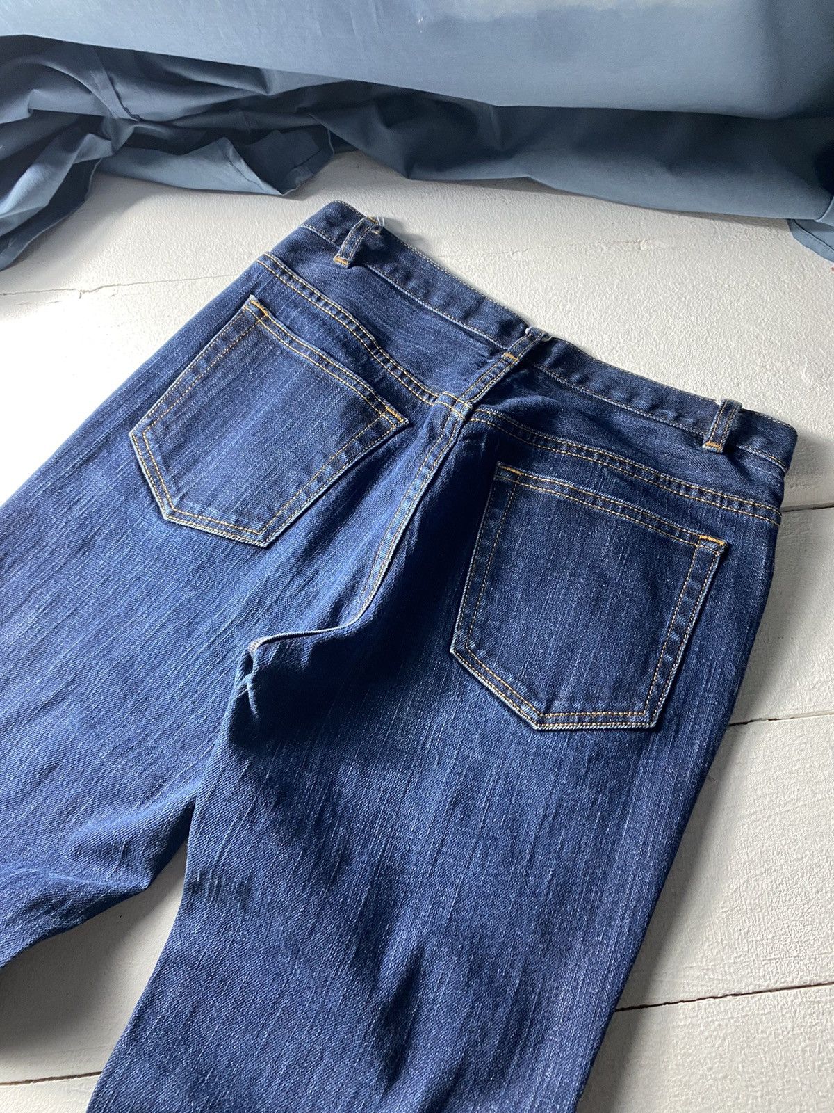 A.P.C. × Designer × Vintage Vintage A.P.C. Blue Designer Skinny Denim Jeans Womens 27 Size 27" / US 4 / IT 40 - 8 Thumbnail