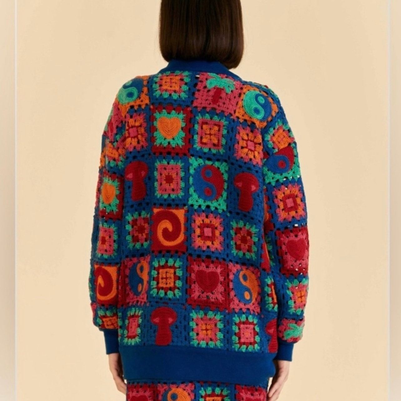 Farm Rio FARM Rio Crochet Icons Cardigan multicolored size S Size S / US 4 / IT 40 - 3 Thumbnail