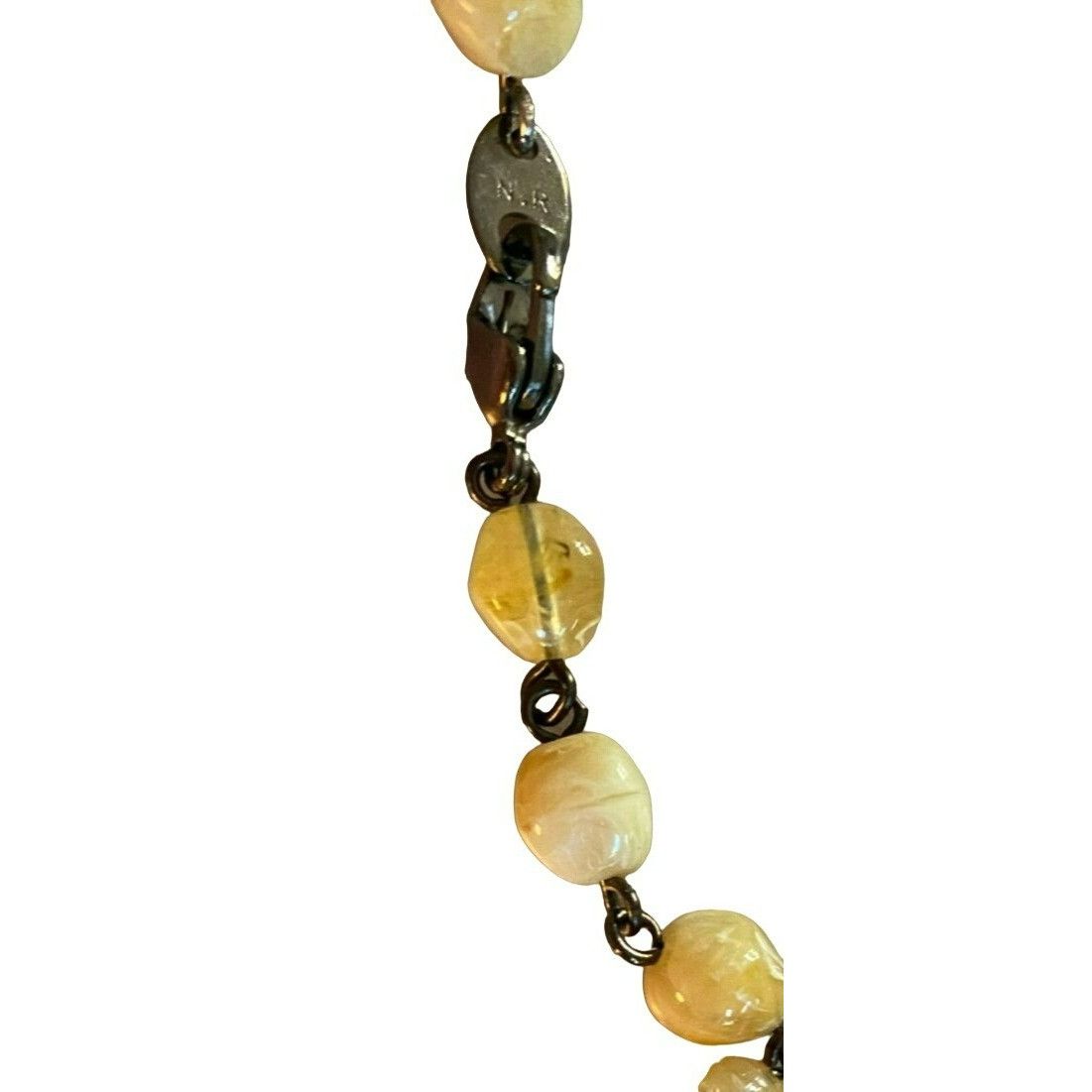 Other Vintage Avon signed N.R. Nina Ricci Yellow & Brown Beaded Ne Size ONE SIZE - 7 Thumbnail