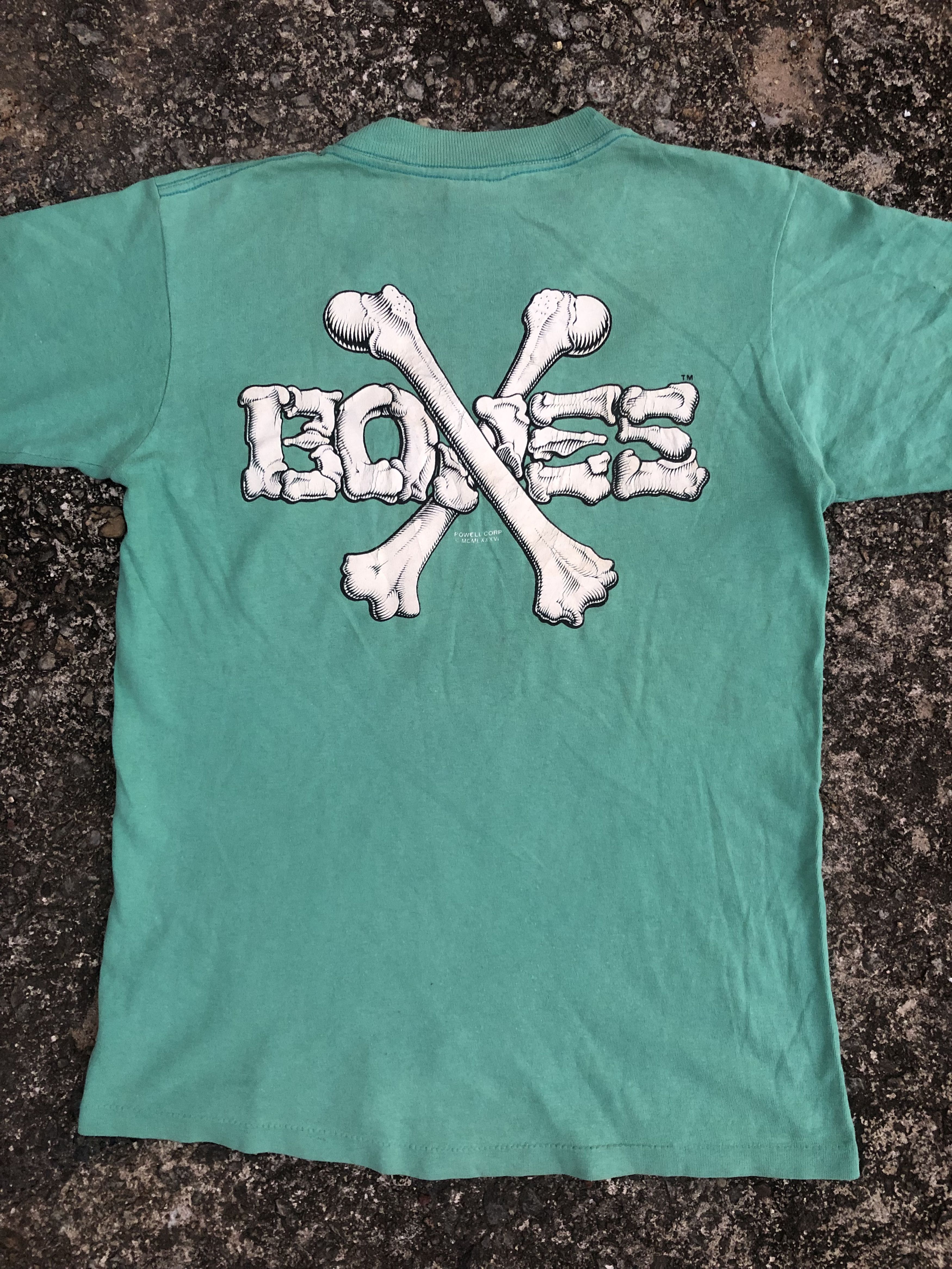 Powell Peralta 🔥Vintage 90s POWELL PERALTA BONES Ripped Distressed T-Shirt Size US S / EU 44-46 / 1 - 4 Thumbnail
