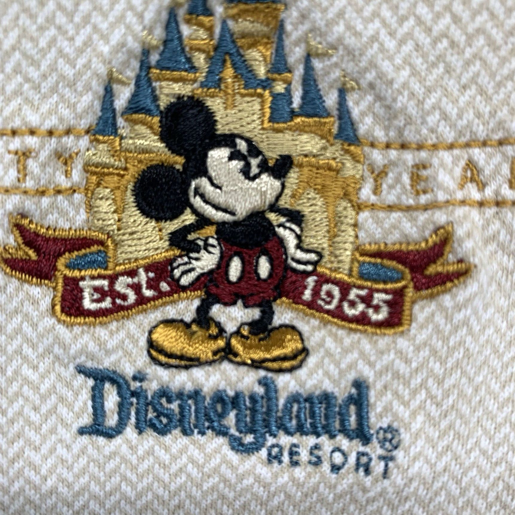 Vintage VINTAGE Disneyland Resort Mickey Mouse Polo Shirt Men Medium Beige 90s Logo Short Sleeve Size US M / EU 48-50 / 2 - 6 Thumbnail
