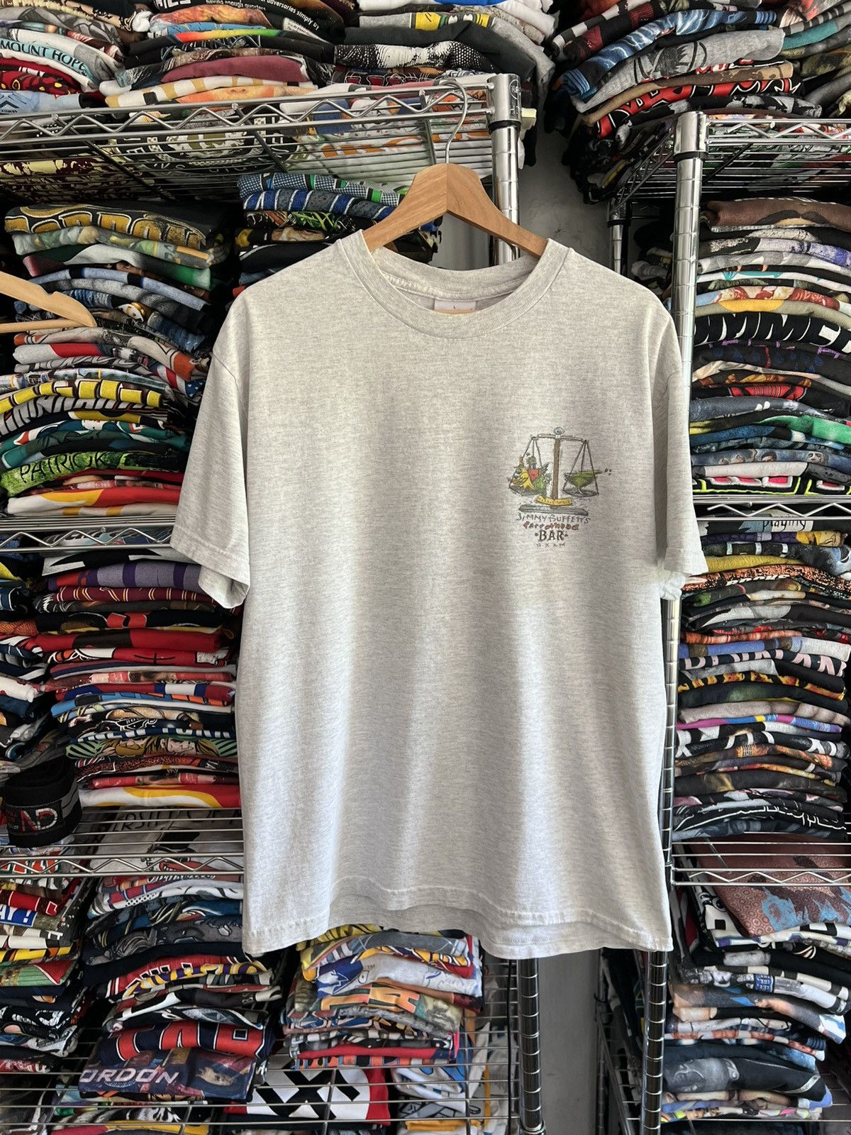 Band Tees 1998 Jimmy Buffett Parrothead Bar Exam Jim Baldwin Tee Size US L / EU 52-54 / 3 - 2 Thumbnail