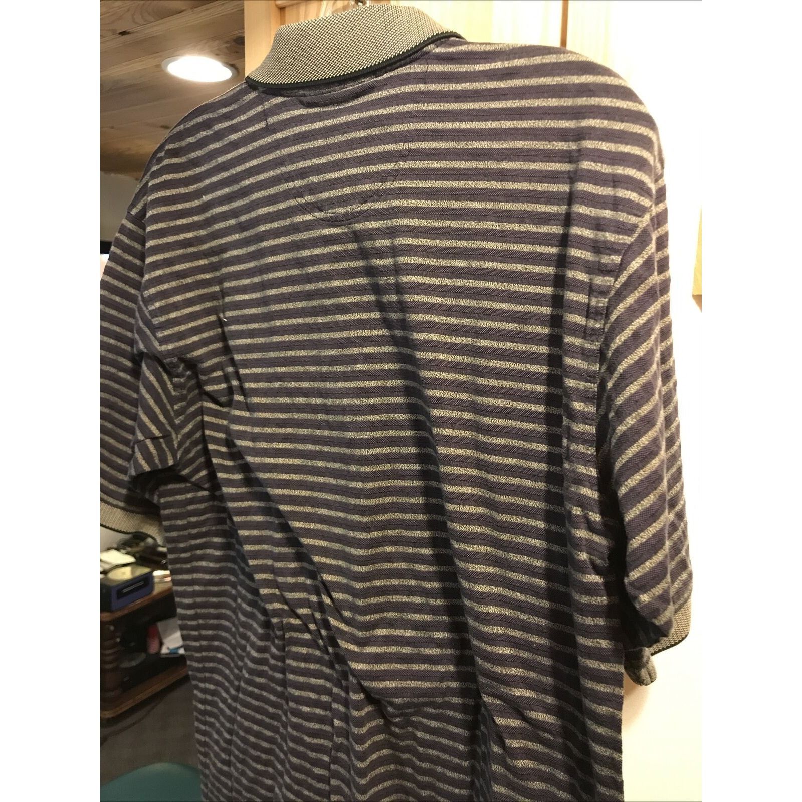 Other Slazenger Vintage Men’s M Gray Striped SS Cotton Polo Shirt Size US M / EU 48-50 / 2 - 11 Thumbnail