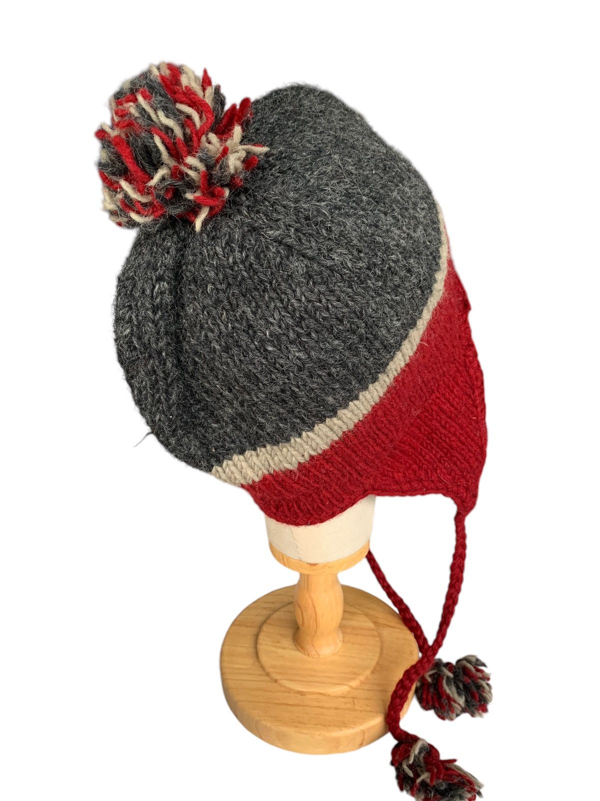 Japanese Brand Rare Wool Knitted Earflap Beanie Hats Size ONE SIZE - 6 Thumbnail