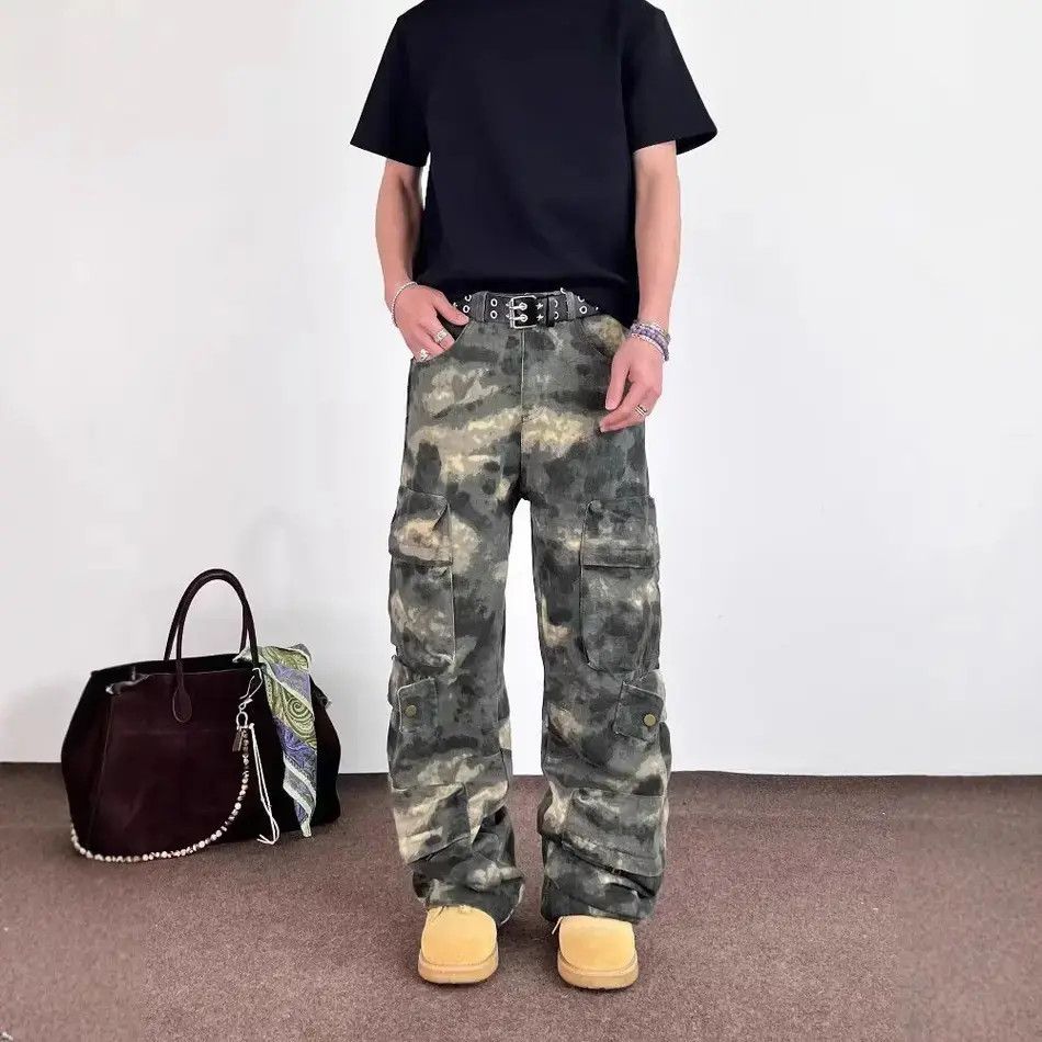 Japanese Brand Retro pocket tie dye camouflage jeans Size US 32 / EU 48 - 1 Thumbnail