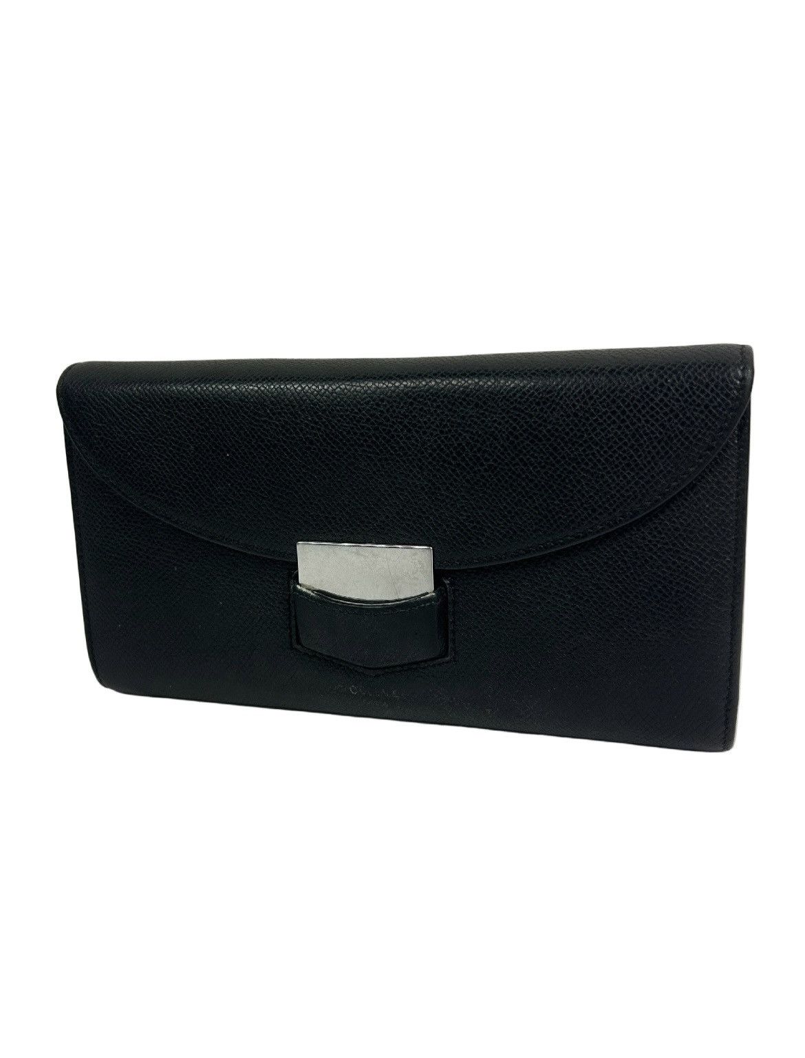 Celine Celine Black Leather Flap Wallet Size ONE SIZE - 2 Thumbnail