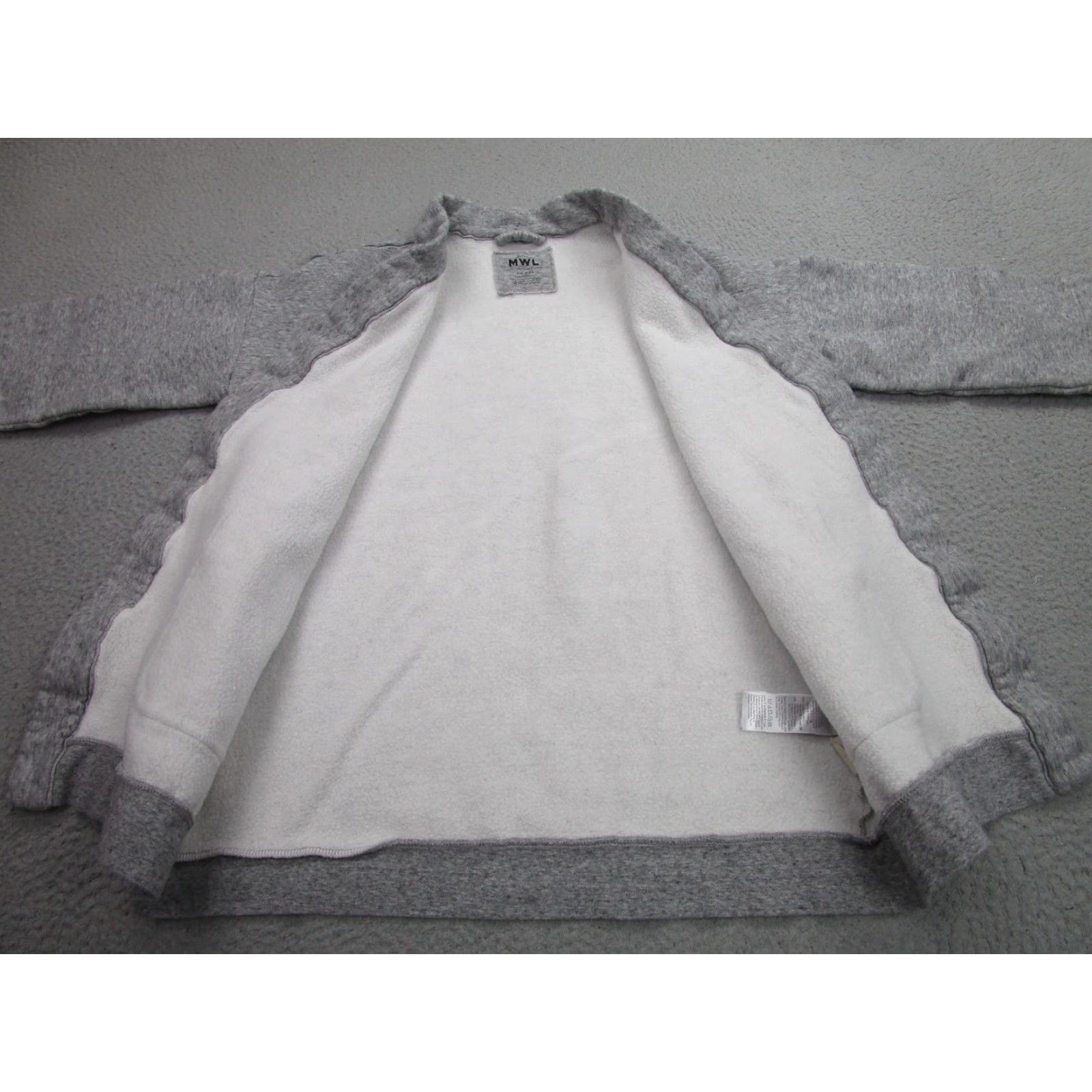Madewell Madewell MWL Cardigan XXS Women Open Front Gray Organic Cotton Recycled Blend Knit Sweater Solid Casual Travel Size XXS / US 00 / IT 34 - 4 Thumbnail