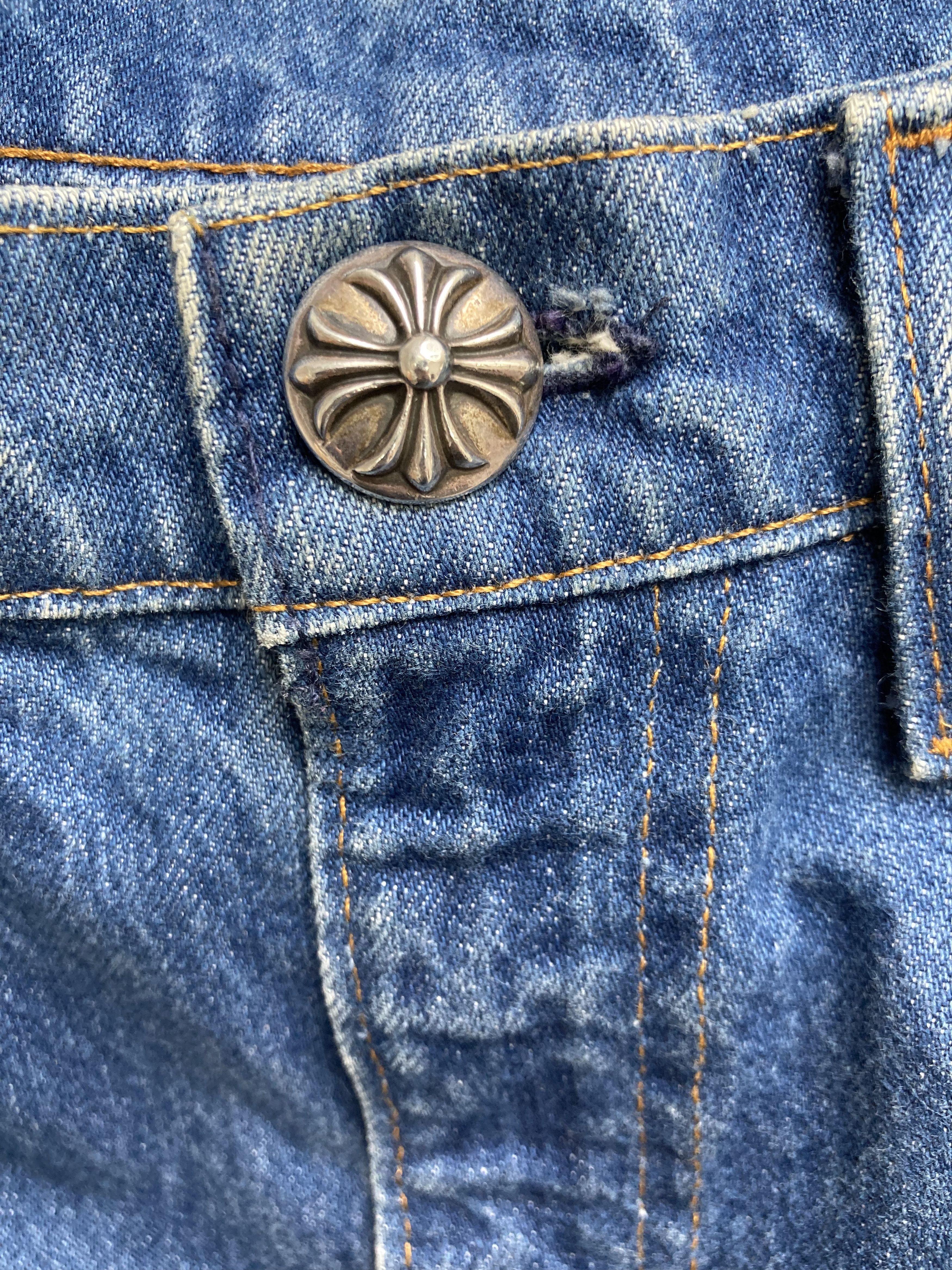 Chrome Hearts Chrome Hearts Levi's 517 Black Cross Patch Denim Jeans Size 24" / US 00 / IT 34 - 5 Thumbnail