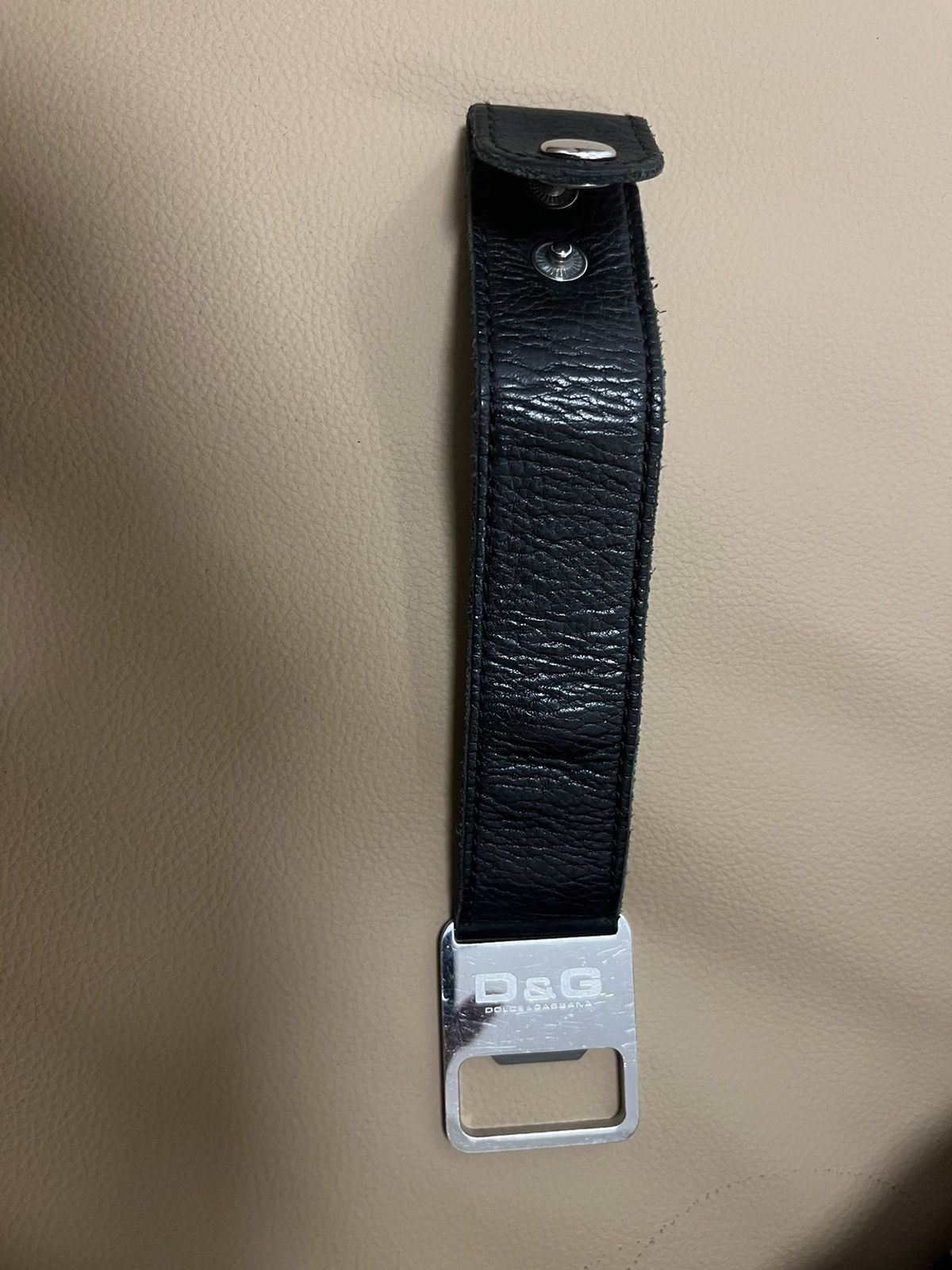Dolce & Gabbana × Vintage D&G DOLCE & GABBANA metal bottle opener leather bracelet Size ONE SIZE - 5 Thumbnail