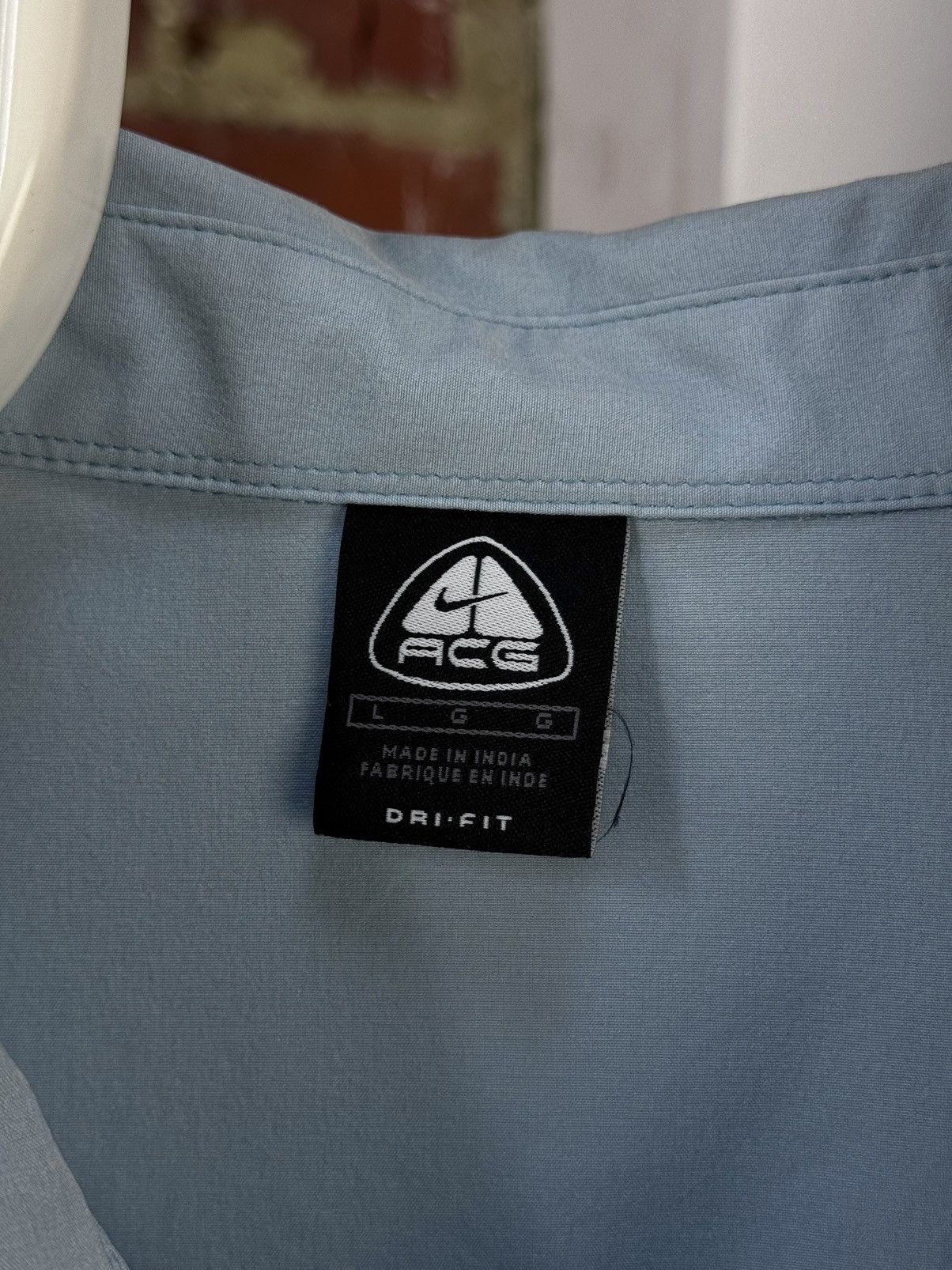 Nike ACG × Vintage NIKE ACG Dri-Fit Vintage Blue Short Sleeve Shirt Size US L / EU 52-54 / 3 - 9 Thumbnail