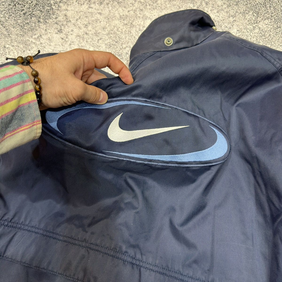 Nike × Vintage Vintage Nike Navy Jacket M size Size US M / EU 48-50 / 2 - 12 Thumbnail