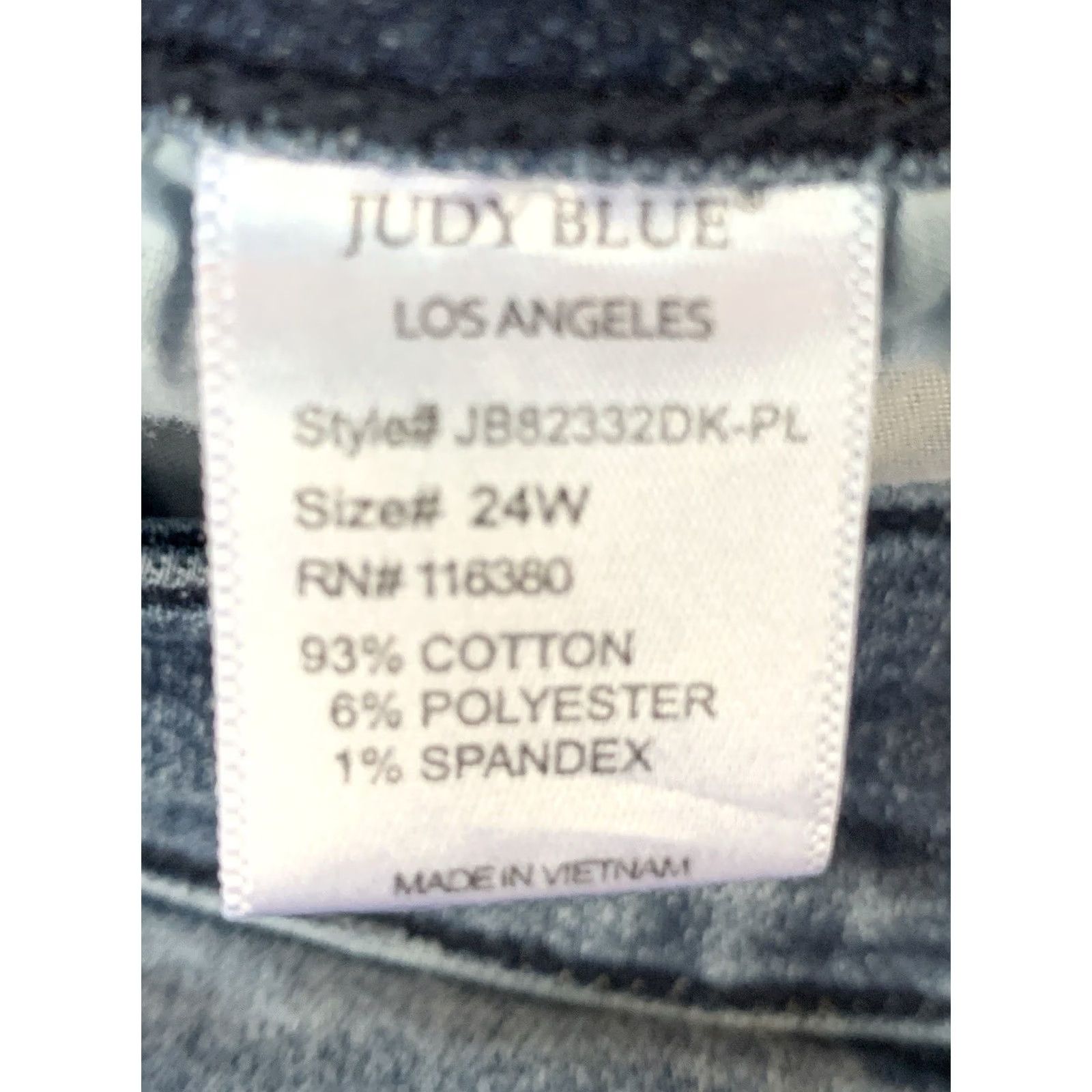 Vintage VINTAGE Judy Blue Jeans Womens Size 24W Blue Boyfriend Fit Distressed 5-Pocket High Rise Jeans Womens Rock Grunge Hipster Festival Bohemian Retro Size 42" / US 20 - 3 Thumbnail