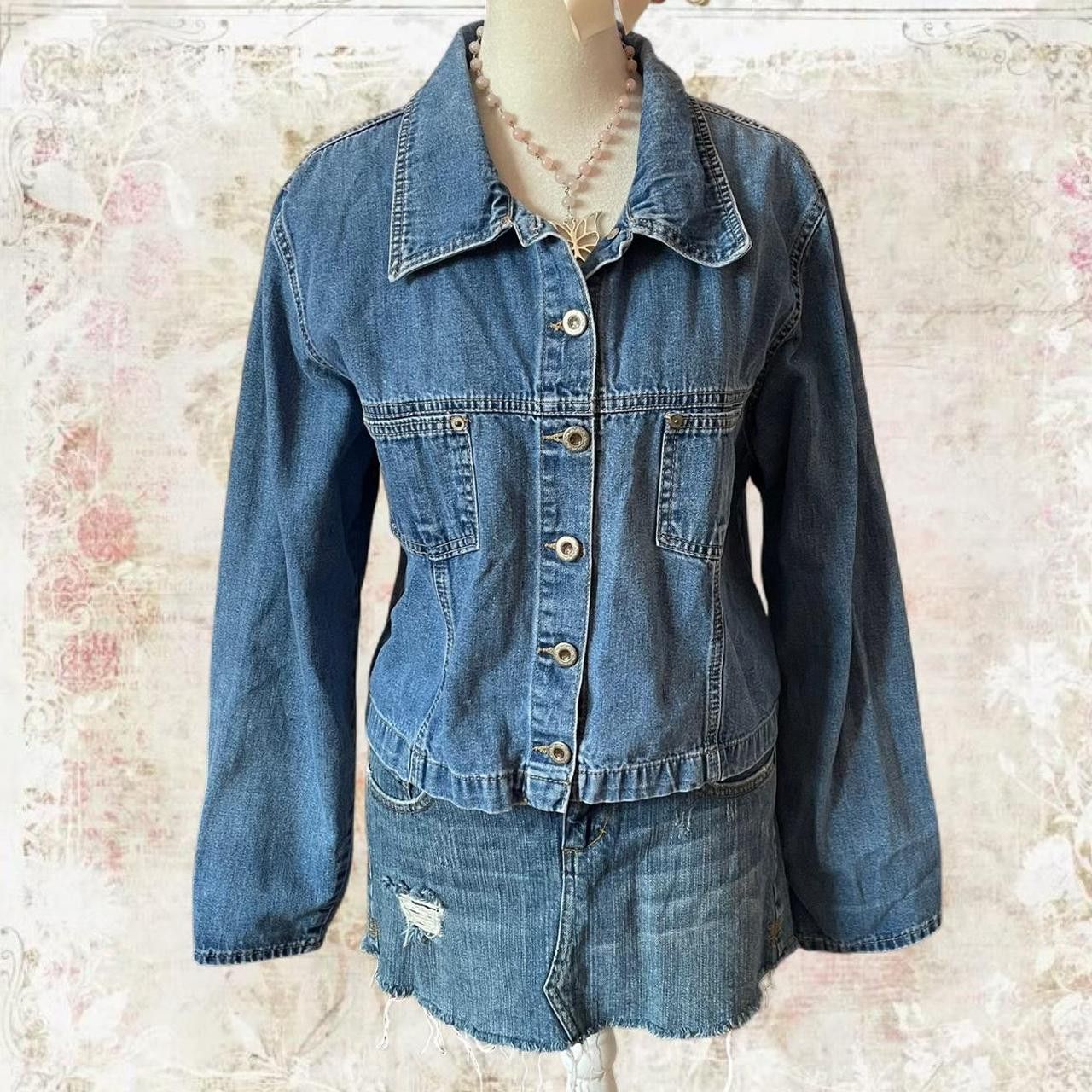 Vintage Vintage Cropped Denim Button Up Top Size L / US 10 / IT 46 - 1 Thumbnail