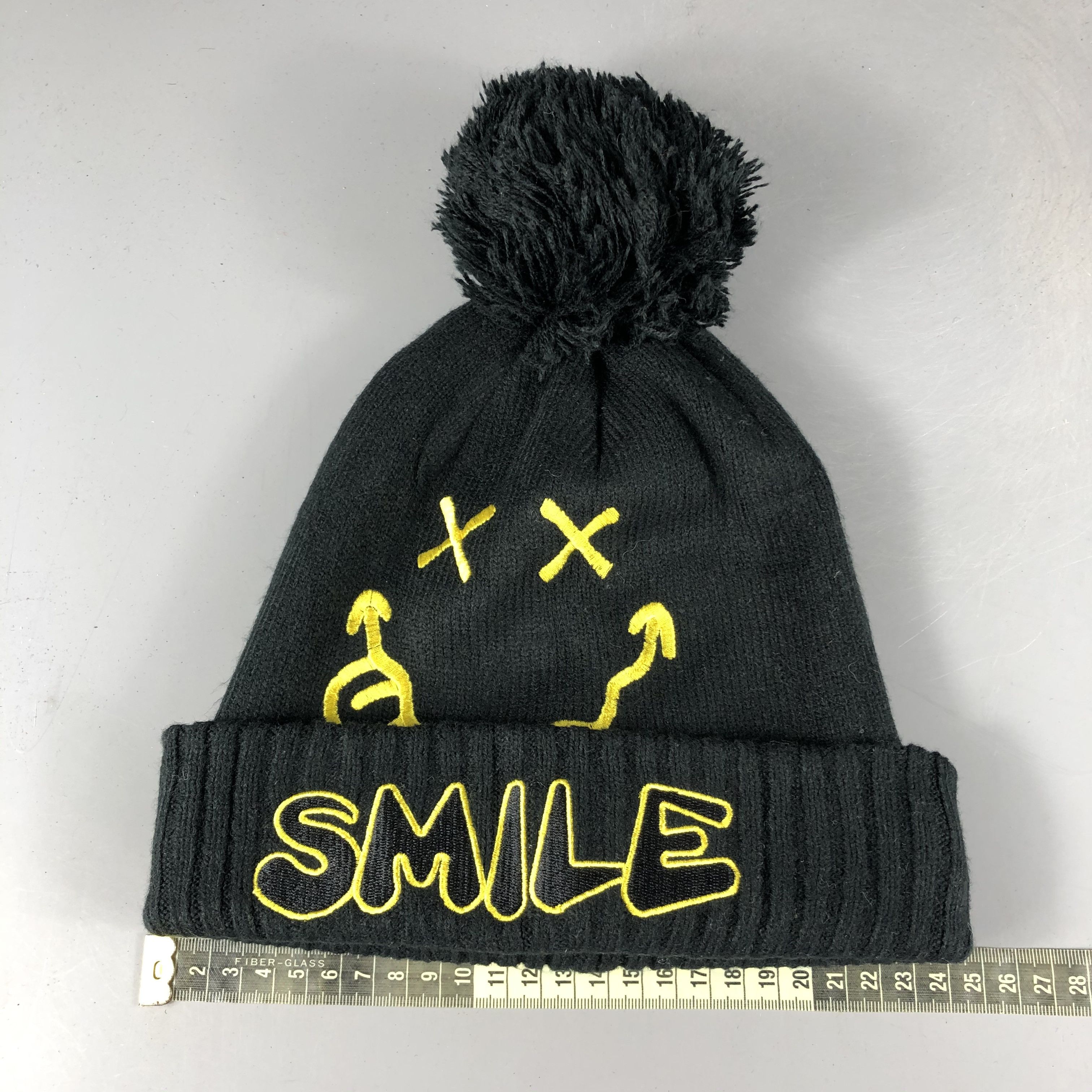 Japanese Brand × Vintage Smile PomPom Black Beanie Snow Hat Snow Cap -D1059 Size ONE SIZE - 3 Thumbnail