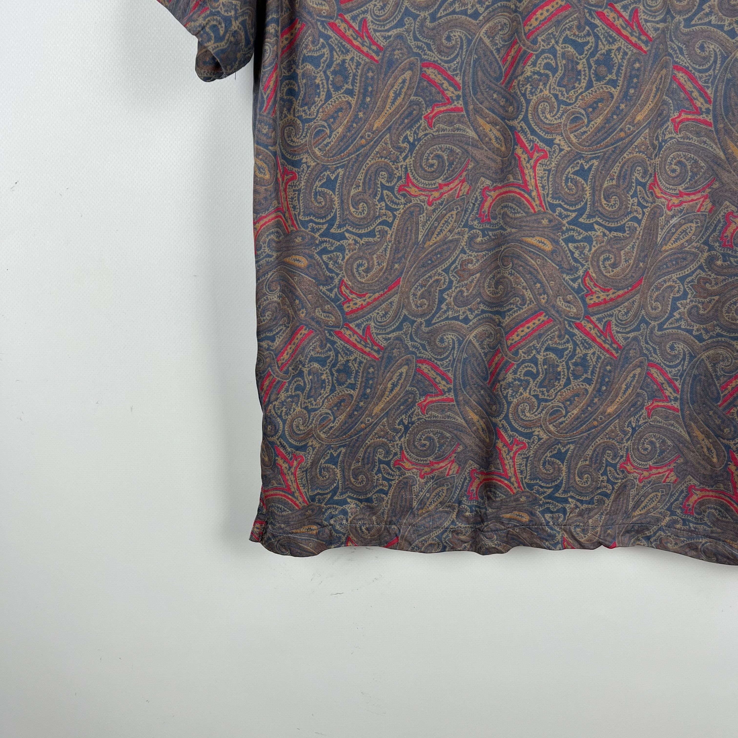 Allsaints AllSaints Oslo Paisley Crazy Art SS Button Up Shirt Size US XS / EU 42 / 0 - 17 Thumbnail