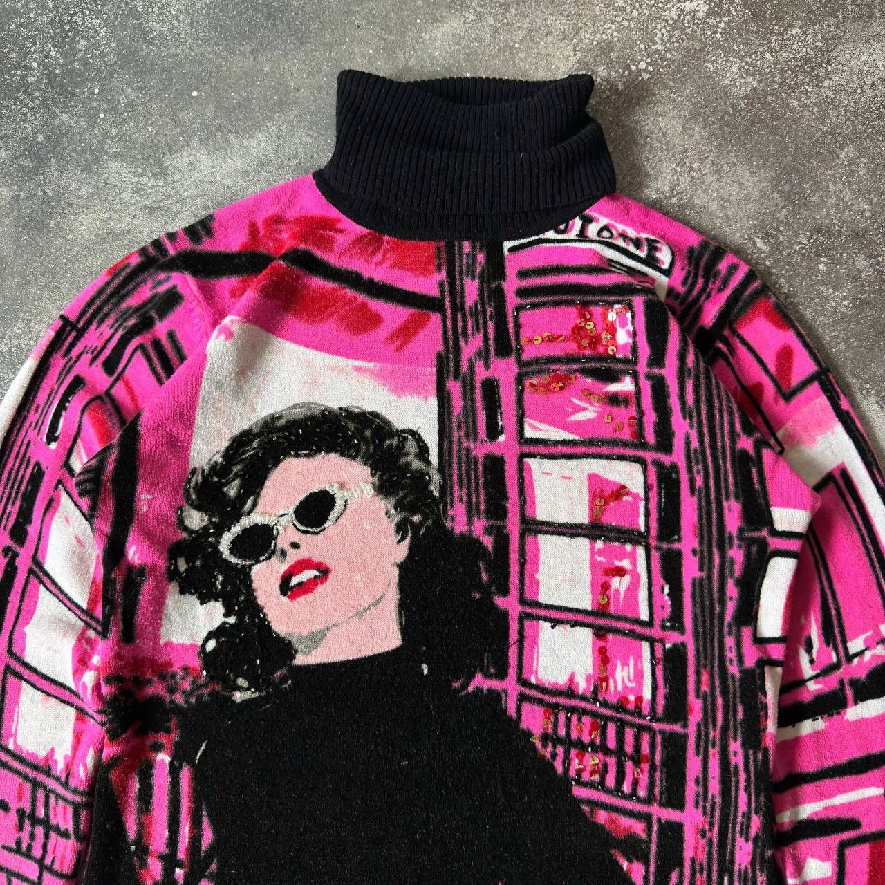 Custo Barcelona × Japanese Brand × Vintage Custo Barcelona Y2K Amazing Lady Sweatshirt Size M / US 6-8 / IT 42-44 - 2 Thumbnail