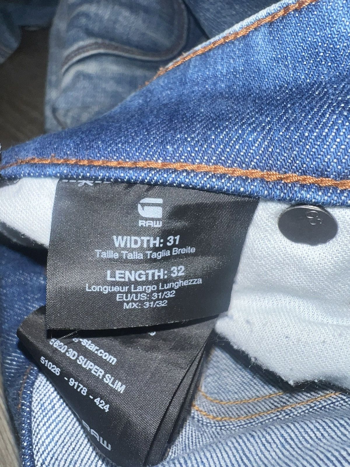 G-Star G Star Raw 5620 Blue 3D Denim Size US 31 - 4 Thumbnail