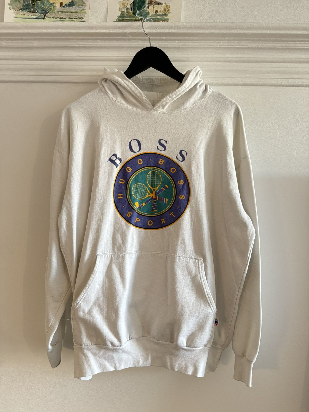 Vintage Hugo Boss Tennis Vintage Sport Preppy Hoodie Size US XL / EU 56 / 4 - 2 Thumbnail