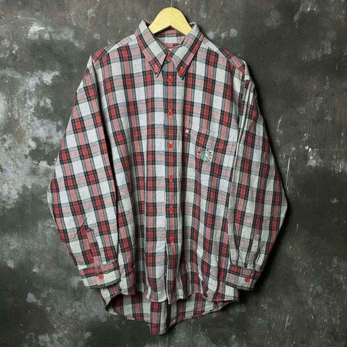 Moschino vintage moschino plaid flannelshirt Size US L / EU 52-54 / 3 - 2 Thumbnail