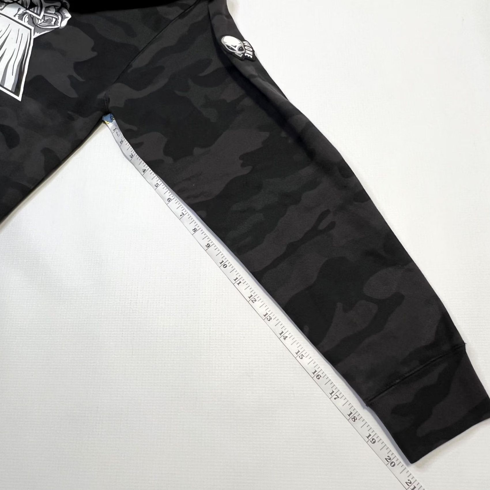 YoungLA YoungLA Hoodie Mens S Black Camouflage Pullover Illuminati Eye Roses Graphic Streetwear Size US S / EU 44-46 / 1 - 7 Thumbnail