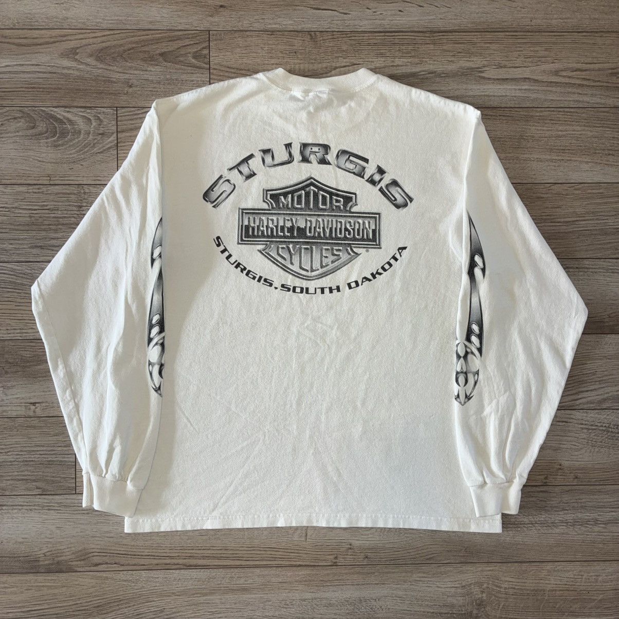 Harley Davidson Harley Davidson Chrome Sturgis 2001 white long sleeve shirt Size US L / EU 52-54 / 3 - 6 Thumbnail
