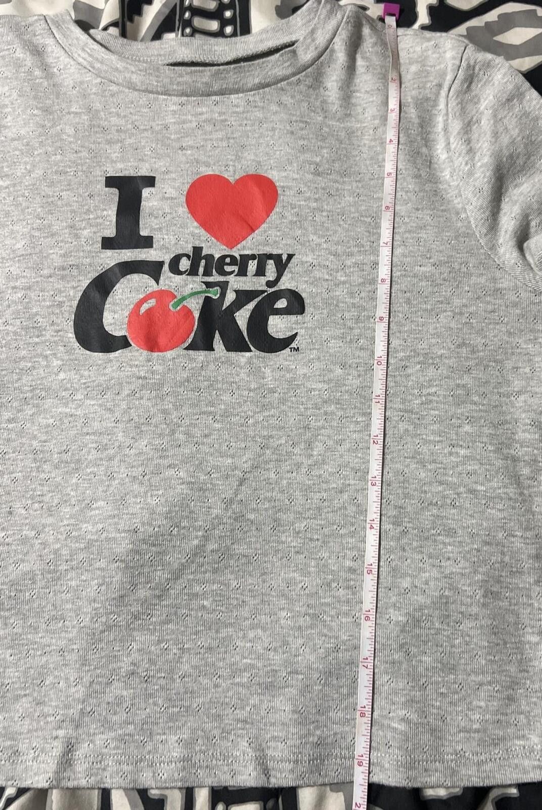 Other Gray I Love Cherry Coke Graphic Crop T-Shirt XL Size ONE SIZE - 7 Thumbnail