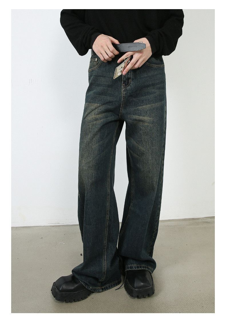 Japanese Brand × Jean American retro loose handsome distressed wide-leg jeans Size US 34 / EU 50 - 1 Thumbnail