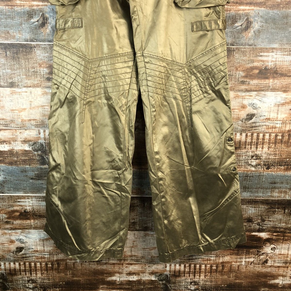 Japanese Brand Pride Brown Cargo utility Multipocket Pants #A2532 Size 27" / US 4 / IT 40 - 6 Thumbnail