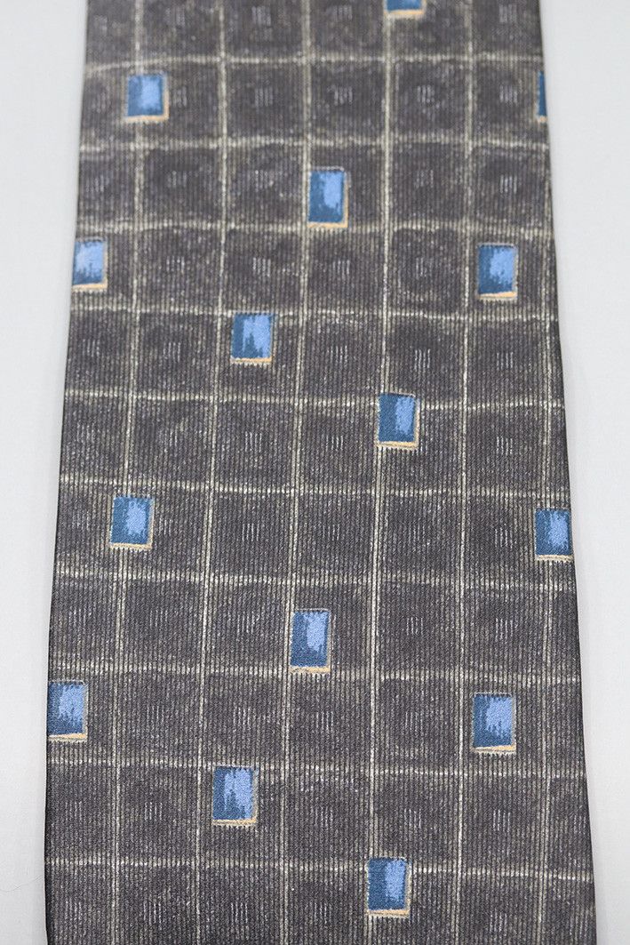 Hugo Boss Vintage Hugo Boss Silk Tie – Abstract Blue Square Pattern Size ONE SIZE - 6 Thumbnail