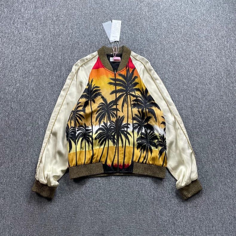 Hedi Slimane Saint Laurent Silk Palm Tree Jacket - dmc Size US M / EU 48-50 / 2 - 1 Thumbnail