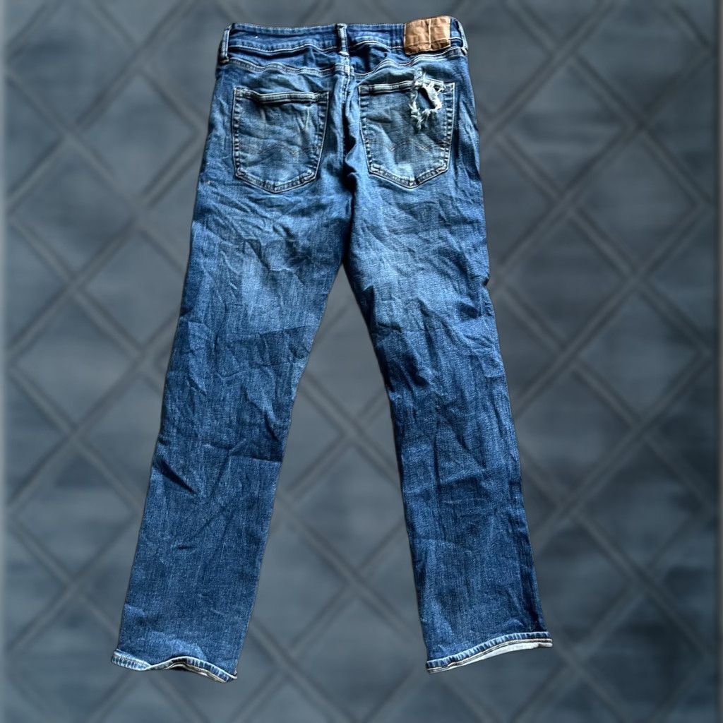American Eagle Outfitters American Eagle Original Bootcut Jeans Men's W32 x L34 Blue Airflex+ Distressed Size US 32 / EU 48 - 1 Thumbnail