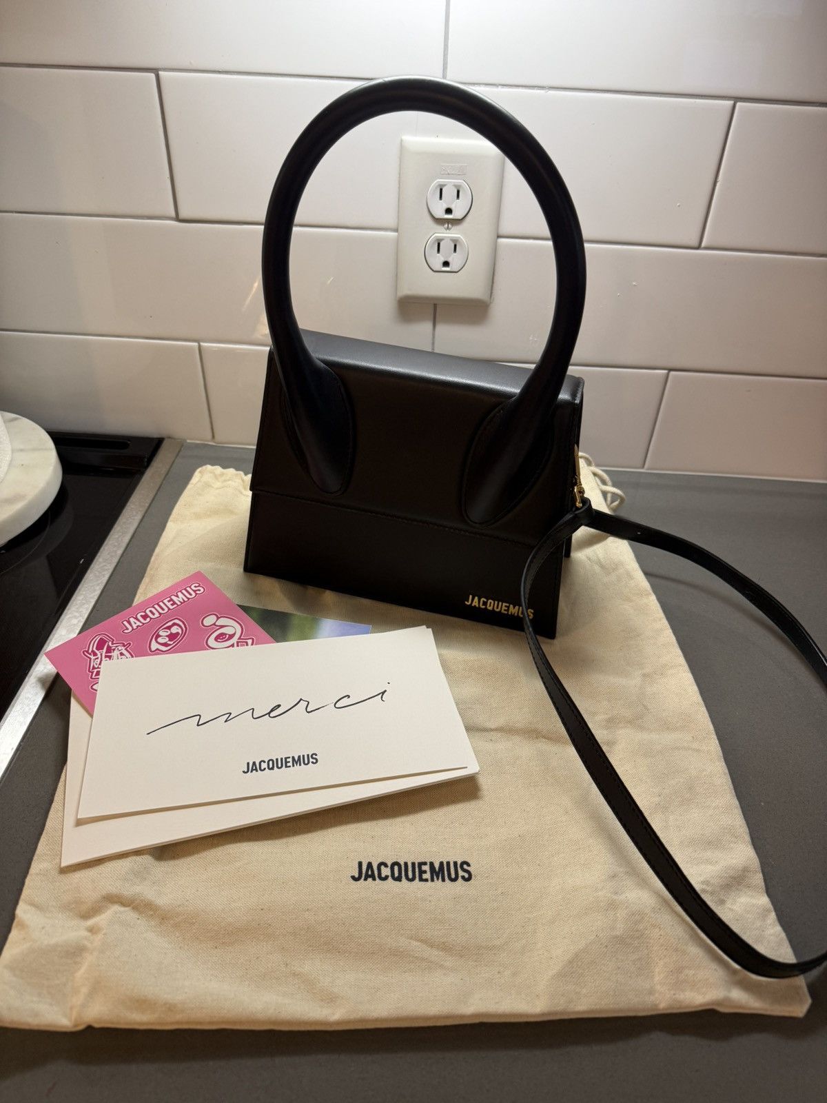Jacquemus Jacquemus The Large Chiquito - Black Leather Size ONE SIZE - 1 Thumbnail