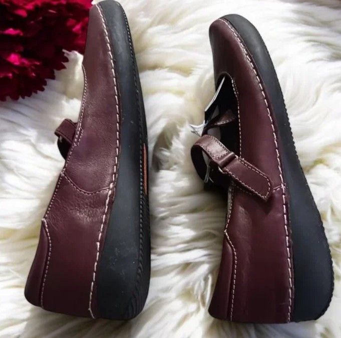 Vionic Vionic Judith Burgundy Mary Jane Flat Shoes Size 8.5 Size US 8.5 / IT 38.5 - 5 Thumbnail