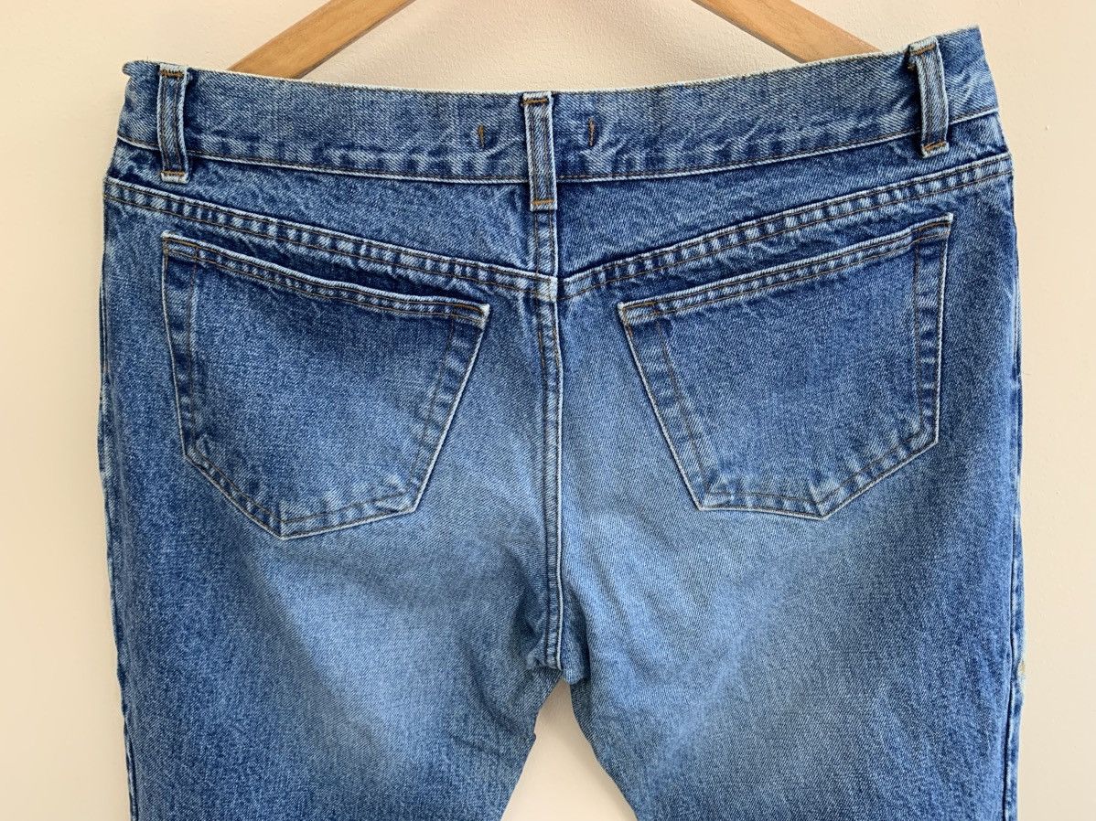 Roberto Cavalli Vintage Roberto Cavalli Blue Embroidered Flowers Denim Jeans Size US 32 / EU 48 - 3 Thumbnail