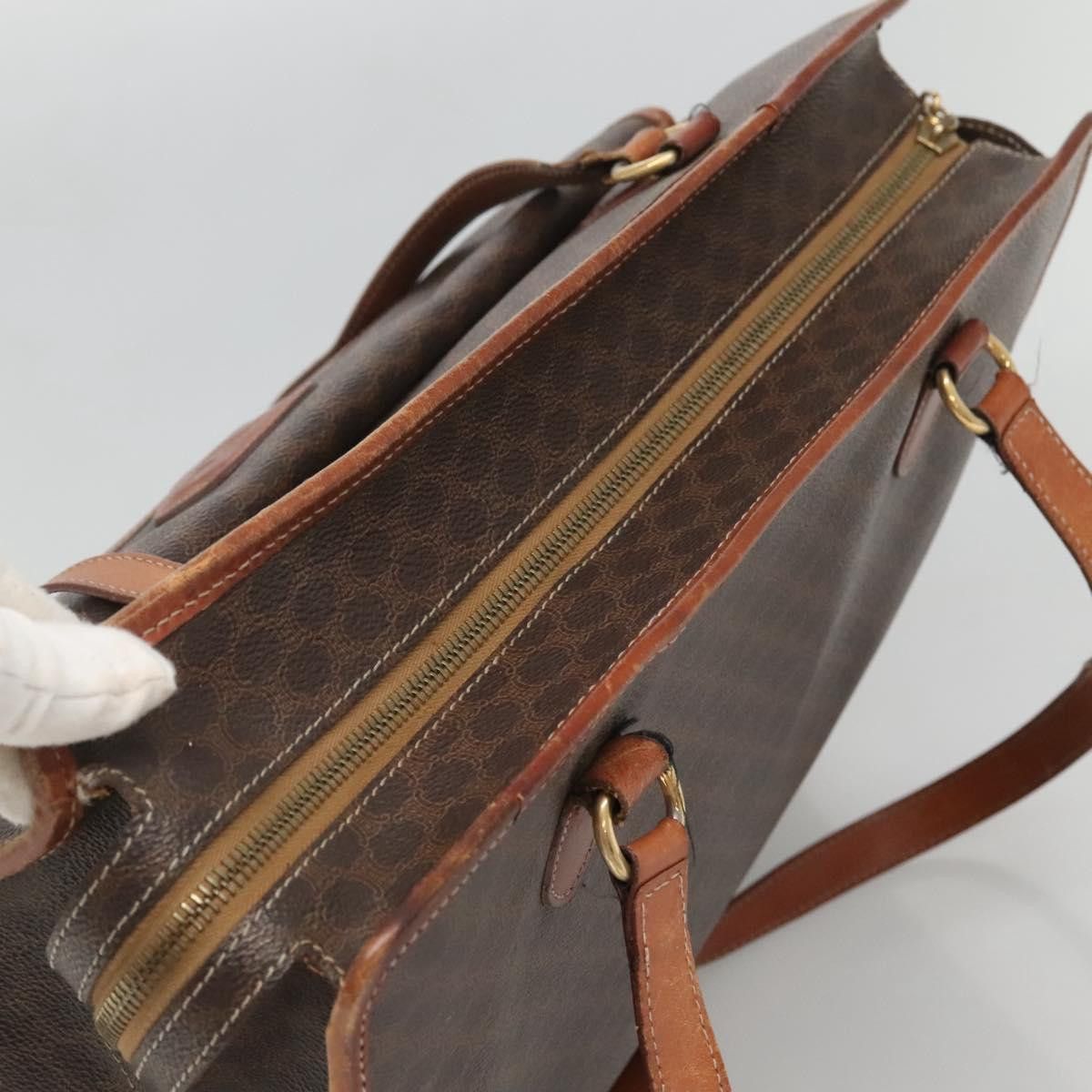 Celine CELINE Macadam Canvas Shoulder Bag Pvc Leather Brown Gold Size ONE SIZE - 6 Thumbnail