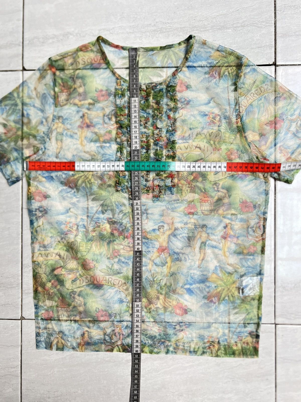 Dsquared2 DSQUARED2 Hawaii Mesh T-shirt Size US XS / EU 42 / 0 - 2 Thumbnail