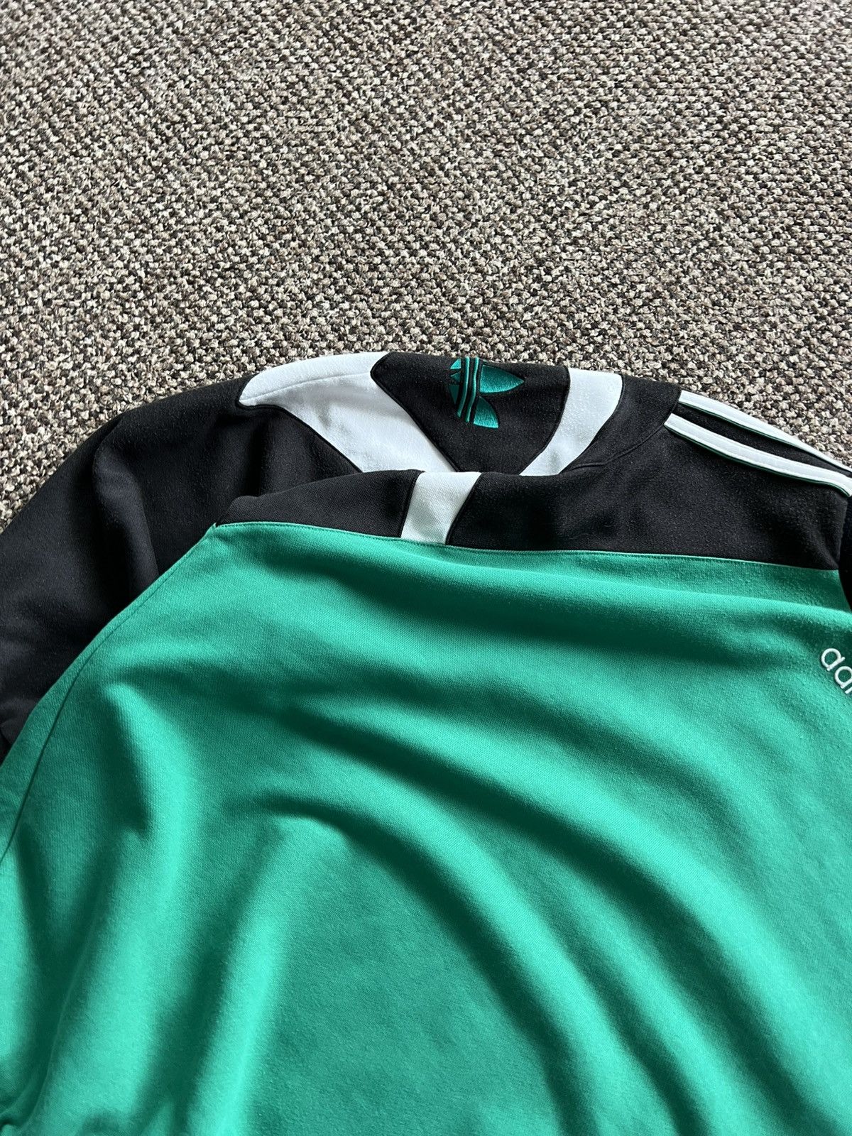 Adidas Adidas Rare Archive Panel Crewneck Y2K Vintage Green Black Size US XL / EU 56 / 4 - 6 Thumbnail