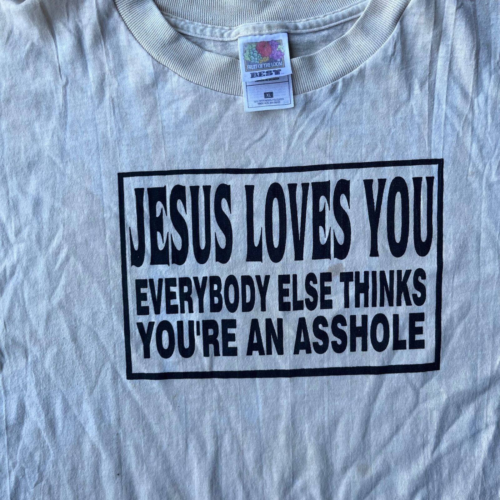 Vintage Jesus Loves You Everybody Else Thinks T-Shirt XL