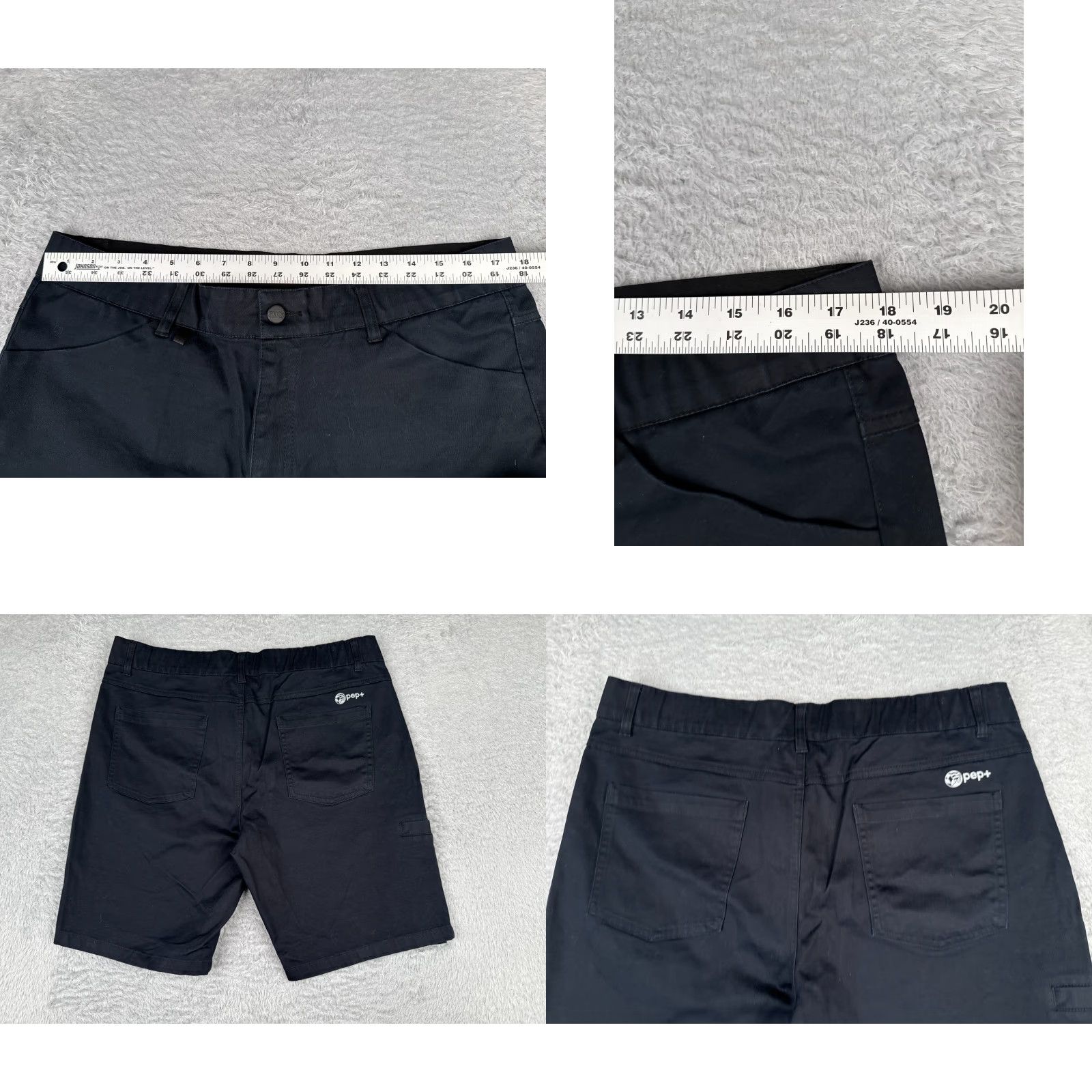 Vintage Pepsi PM-SHORT Cotton Blend Uniform Shorts Adult 38 Black Blue Pockets Men Work 10" Size US 38 / EU 54 - 9 Thumbnail